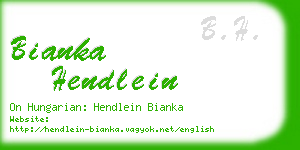 bianka hendlein business card